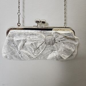 Elegant Silver Clutch Bag